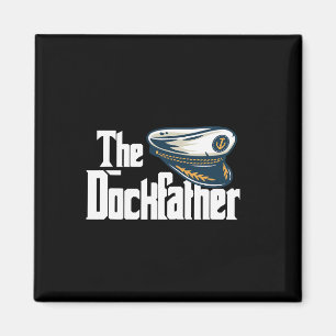 The Dockfather Funny Boating Fishing Boat Dad Capt Magnet