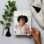 The Doctor Trendy Doctor Graduate Photo Magazine<br><div class="desc">Stand out and announce the graduate with our medical school graduation photo magazine cover announcement. Styled to look like the magazine cover from a professional medical practice magazine. The design incorporates a large magazine feature image placeholder for your own grad's photo. The masthead of the magazine "The Doctor" creates the...</div>