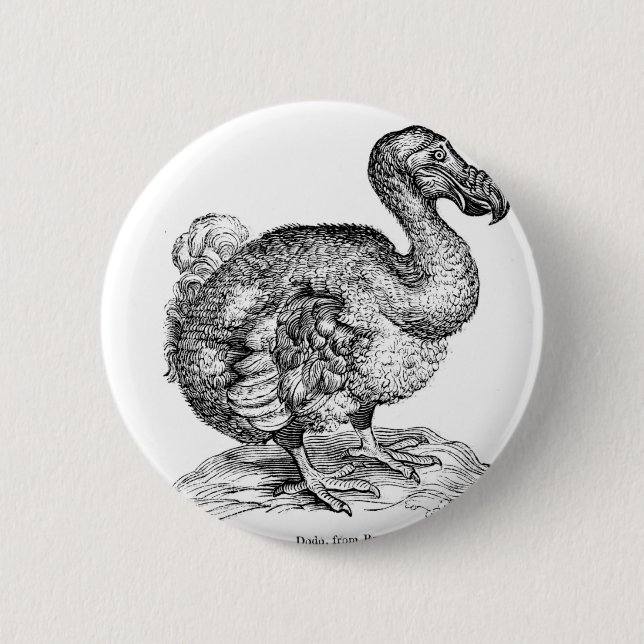 The Dodo 2 Inch Round Button (Front)