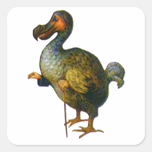 The Dodo Bird From Alice in Wonderland Square Sticker