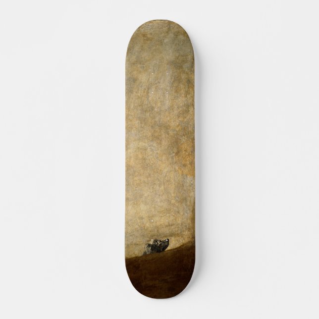The Dog (Black Paintings) by Francisco Goya 1820 Skateboard (Front)