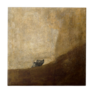 The Dog (Black Paintings) by Francisco Goya 1820 Tile