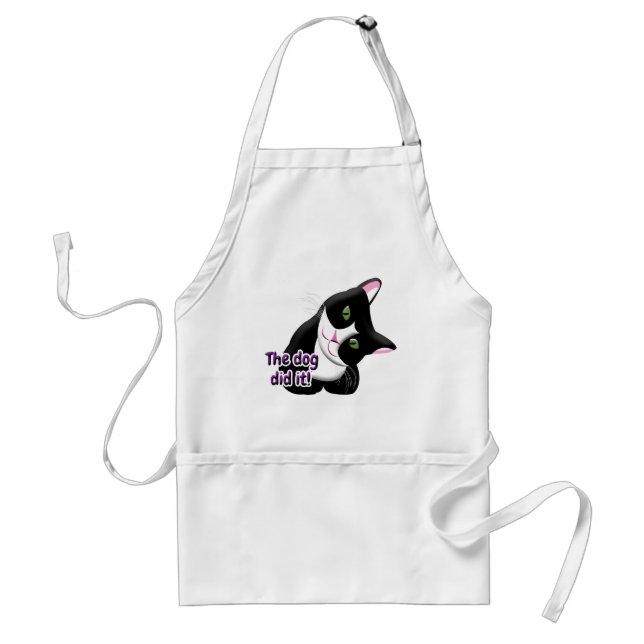 The dog did it Cat Standard Apron (Front)