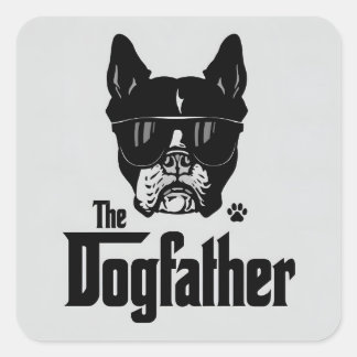 The Dog Father and Dog Dad Square Sticker