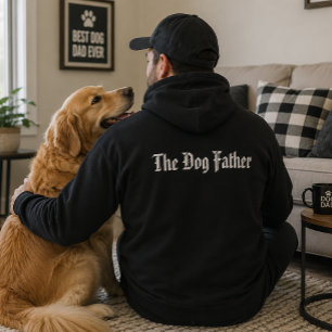 'The Dog Father' Humour Modern Cool Dog Dad Gift Hoodie