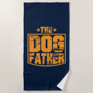 The Dog Father Worn Graphic Beach Towel