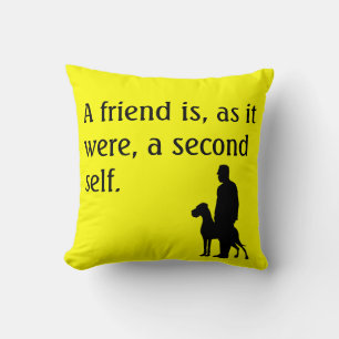 The Dog Friend Throw Pillow