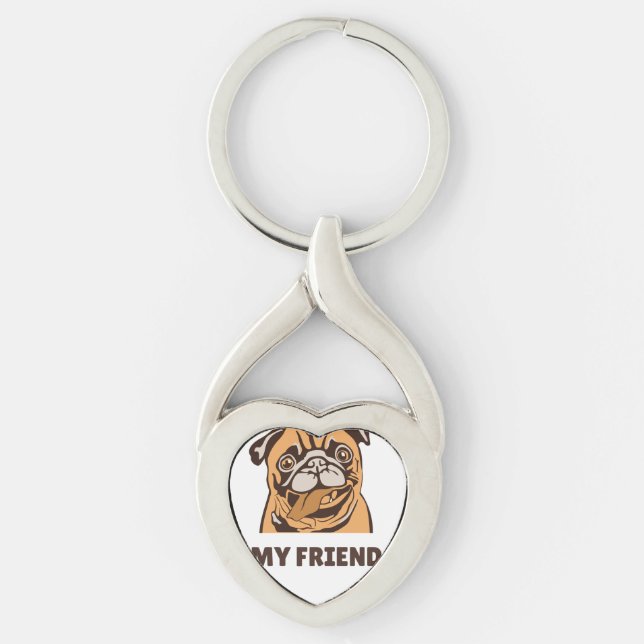 The Dog is My Friend Keychain (Front)