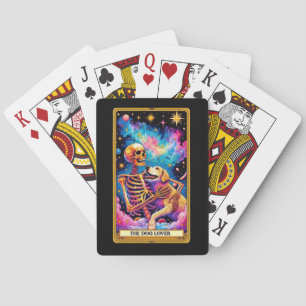 The Dog Lover Skeleton Women Tarot Poker Cards