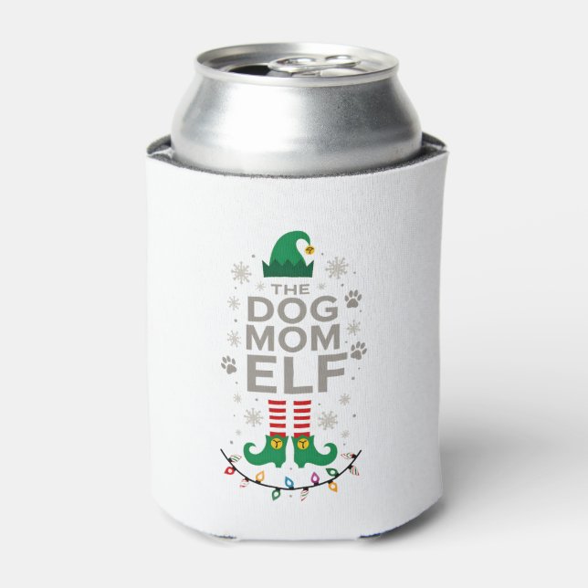 The Dog Mom Elf Xmas Funny Dogs lover Christmas Do Can Cooler (Can Front)