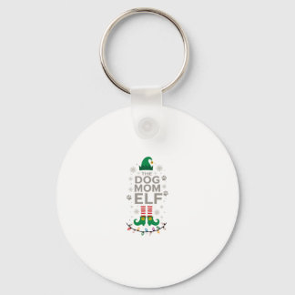 The Dog Mom Elf Xmas Funny Dogs lover Christmas Do Keychain
