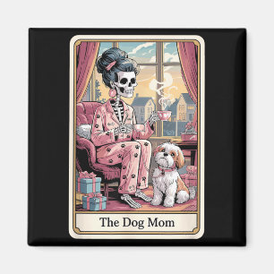 The Dog Mom Skeleton Tarot Card Funny Pet Lover 1 Magnet