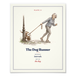The Dog Runner Funny Running Field Guide Photo Print