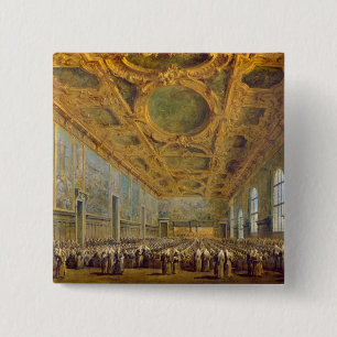 The Doge of Venice Thanking the Council 2 Inch Square Button