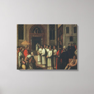 The Doge Ziani Meets Pope Alexander III (1105-81) Canvas Print