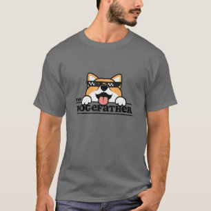 The Dogefather The Moon Akita Doge Shib Crypto T-Shirt