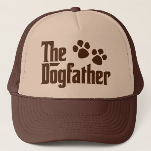 The Dogfather brown and tan fun saying Trucker Hat