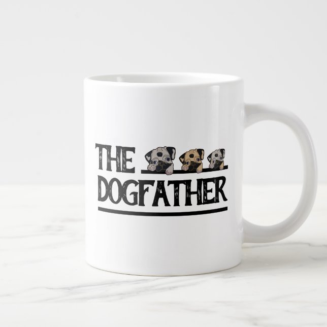 The Dogfather III Personalized with Your Name Large Coffee Mug (Right)