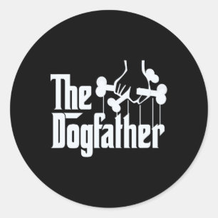 The Dogfather Shirt Dog Dad Fathers Day Gift Shirt Classic Round Sticker