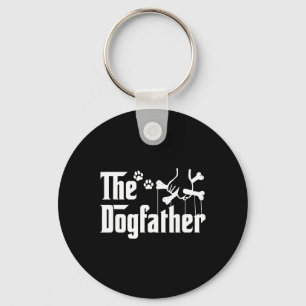 The Dogfather Tee Fathers Day Gift Dog Dad - Dog L Keychain