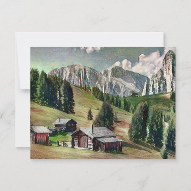 The Dolomites Painting Postcard (Front)