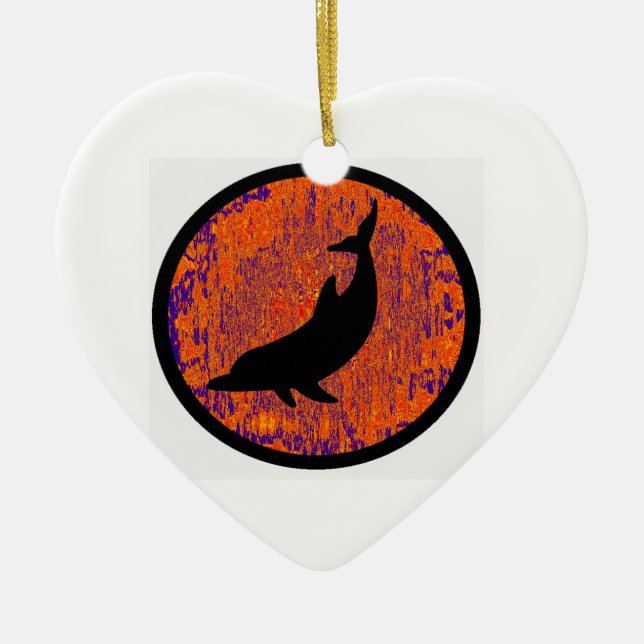 THE DOLPHIN SEEKER CERAMIC ORNAMENT (Front)