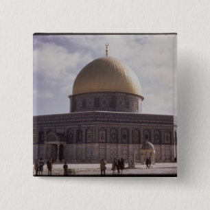 The Dome of the Rock, built AD 692 2 Inch Square Button