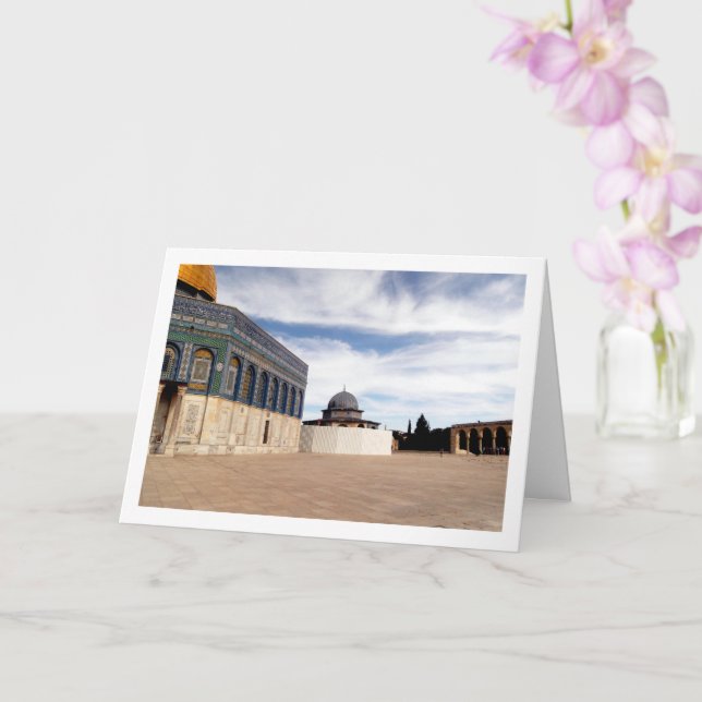 The Dome of the Rock, Jerusalem, Israel Card (Orchid)