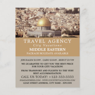 The Dome of the Rock, Jerusalem, Travel Agency Fly Flyer