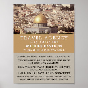 The Dome of the Rock, Jerusalem, Travel Agency Poster