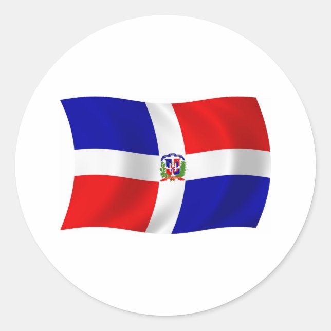 The Dominican Republic Flag Sticker (Front)