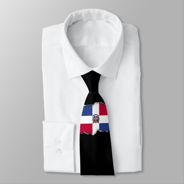 The Dominican Republic Flag Tie (Tied)