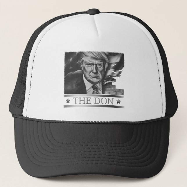 The Don Pencil Drawing Trucker Hat (Front)