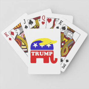 The Donald Trump Toupee Republican Elephant Playing Cards