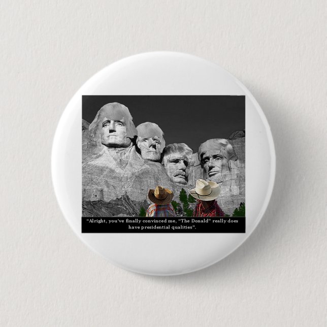 "The Donald's Presidental Qualities" 2 Inch Round Button (Front)