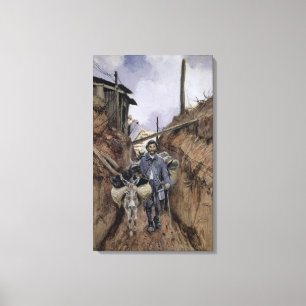 The Donkey, Somme, 1916 Canvas Print