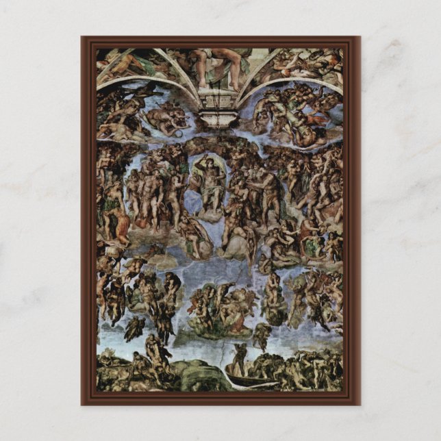 The Doomsday Fresco On The Altar Wall Of The Sisti Postcard (Front)