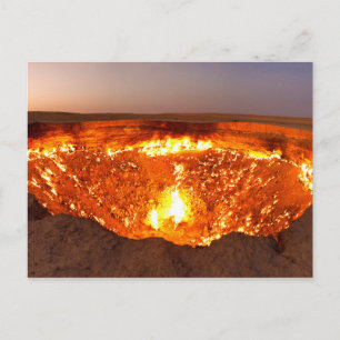 The Door to Hell natural gas field in Derweze Postcard