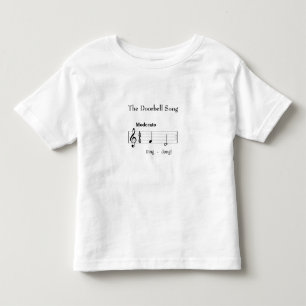 The Doorbell Song Humourous Music Score Toddler T-shirt