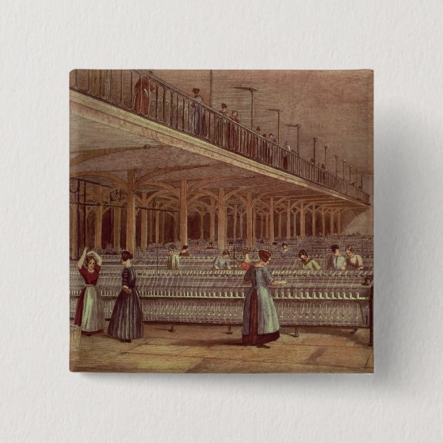The Doubling Room, Dean Mills, 1851 2 Inch Square Button (Front)