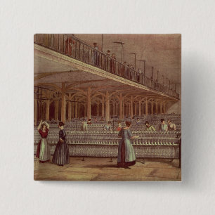 The Doubling Room, Dean Mills, 1851 2 Inch Square Button