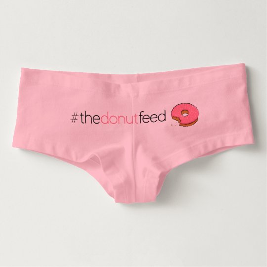 'The Doughnut Feed' munched doughnut on pink Boyshorts