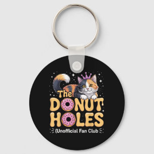 The Doughnut Holes Fan Club Funny Cat Meme Doughnu Keychain