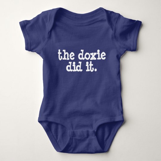 the doxie did it baby wiener dog one piece outfit baby bodysuit