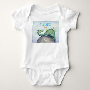 The dragon and the bird baby bodysuit