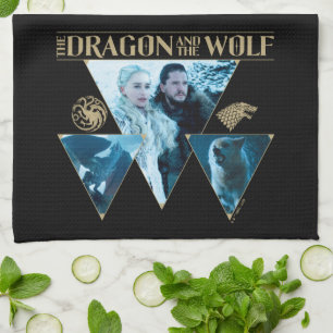 The Dragon and The Wolf Daenerys & Jon Graphic Kitchen Towel