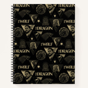 The Dragon and The Wolf Daenerys & Jon Pattern Notebook