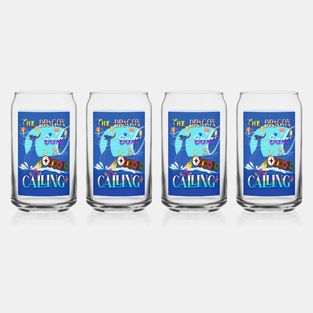 The Dragon Boat Is Calling Can Glass (Front)