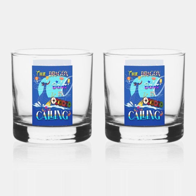 The Dragon Boat Is Calling Whiskey Glass (Front)