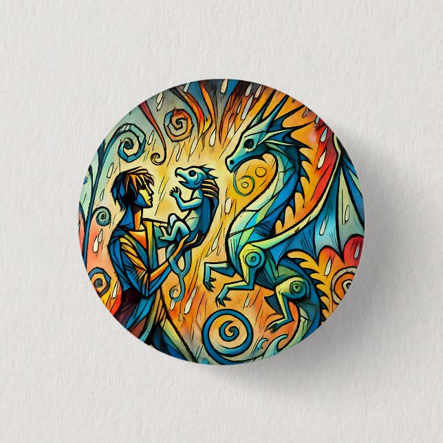  the dragon keeper 1 inch round button (Front)